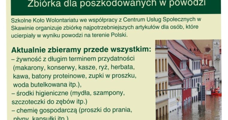 Zbiórka dla powodzian – finał