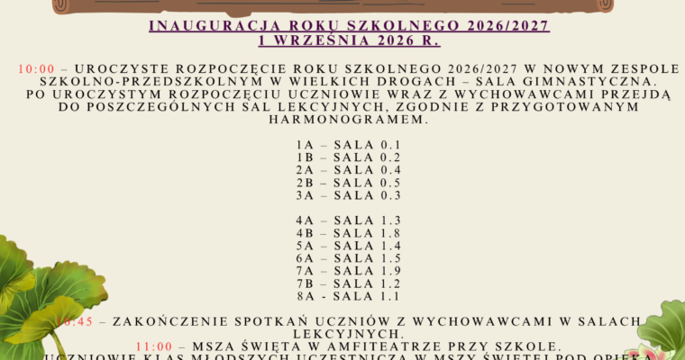 Uroczyste rozpoczęcie roku szkolnego