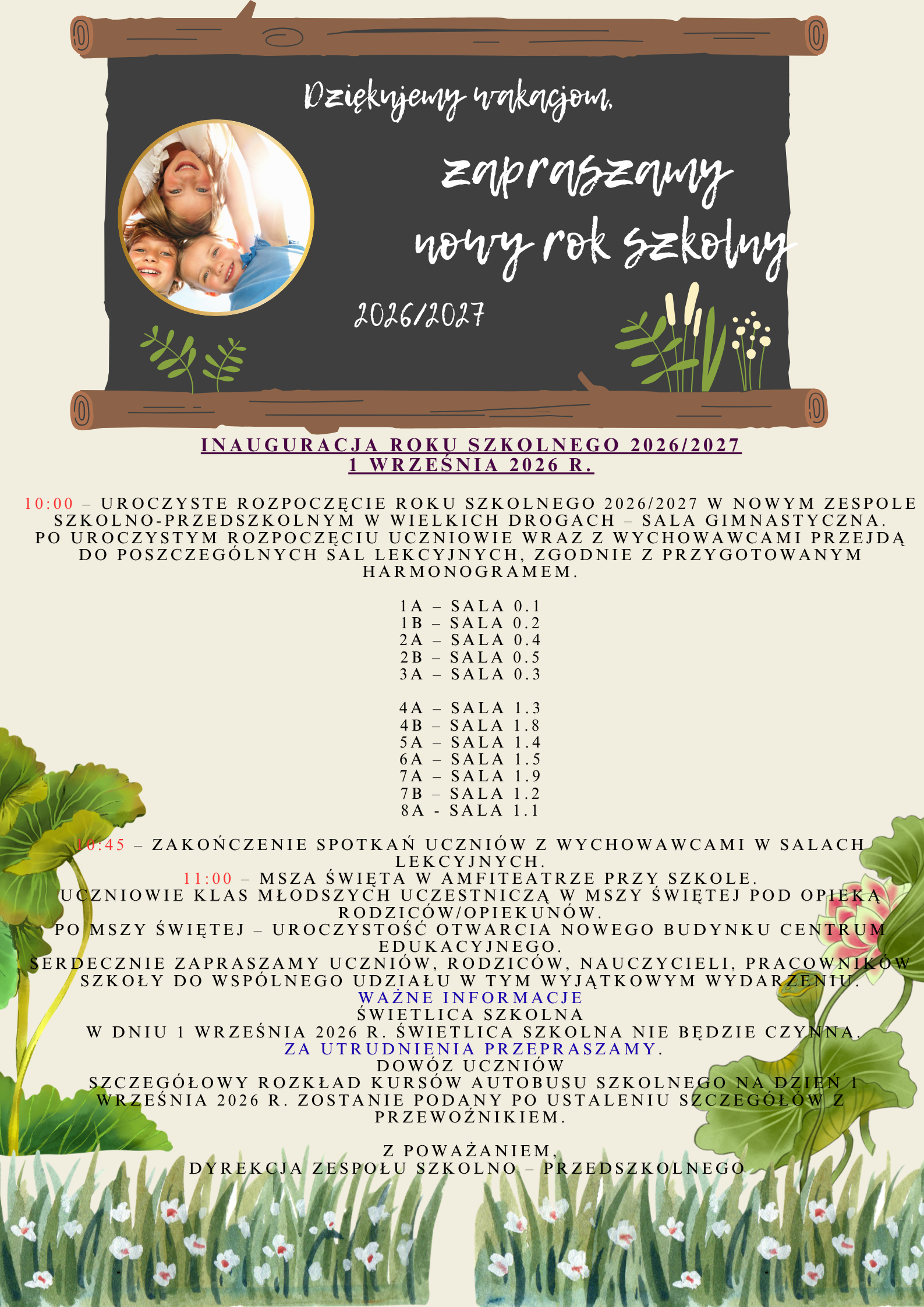 Uroczyste rozpoczęcie roku szkolnego