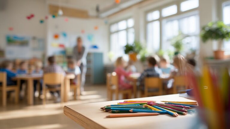 classroom, child, education, learning, school, activity, bright, primary, student, desk, teacher, group, colorful, pencil, kindergarten, preschool, study, age, happy, indoor